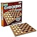 Gamie Wooden Checkers Board Game Wood Family Board Game for Game Night Indoor Fun and Parties Develops Logical Thinking and Strategy Best Gift Idea for Kids - Image 3