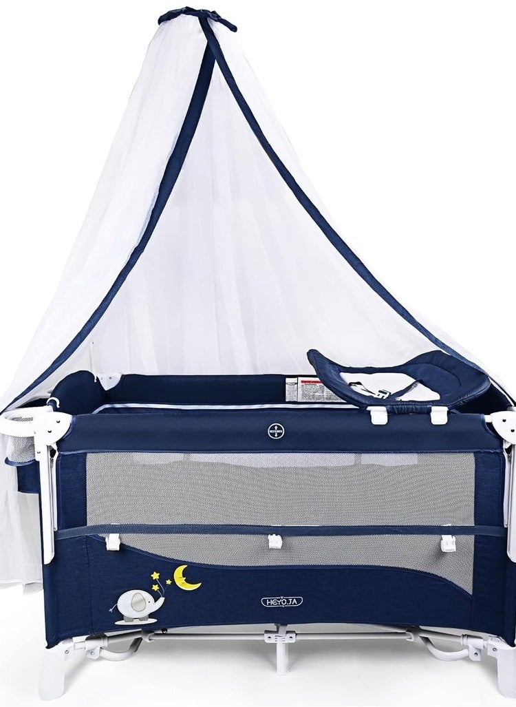 Baby Life 4 in 1 Pack and Play-Baby layer foldable bed - Baby Bedside Sleeper  - Image 1