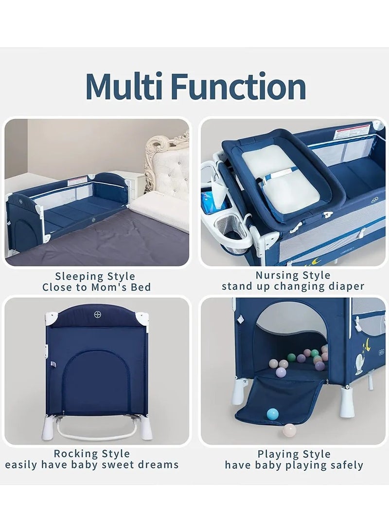 Baby Life 4 in 1 Pack and Play-Baby layer foldable bed - Baby Bedside Sleeper  - Image 2
