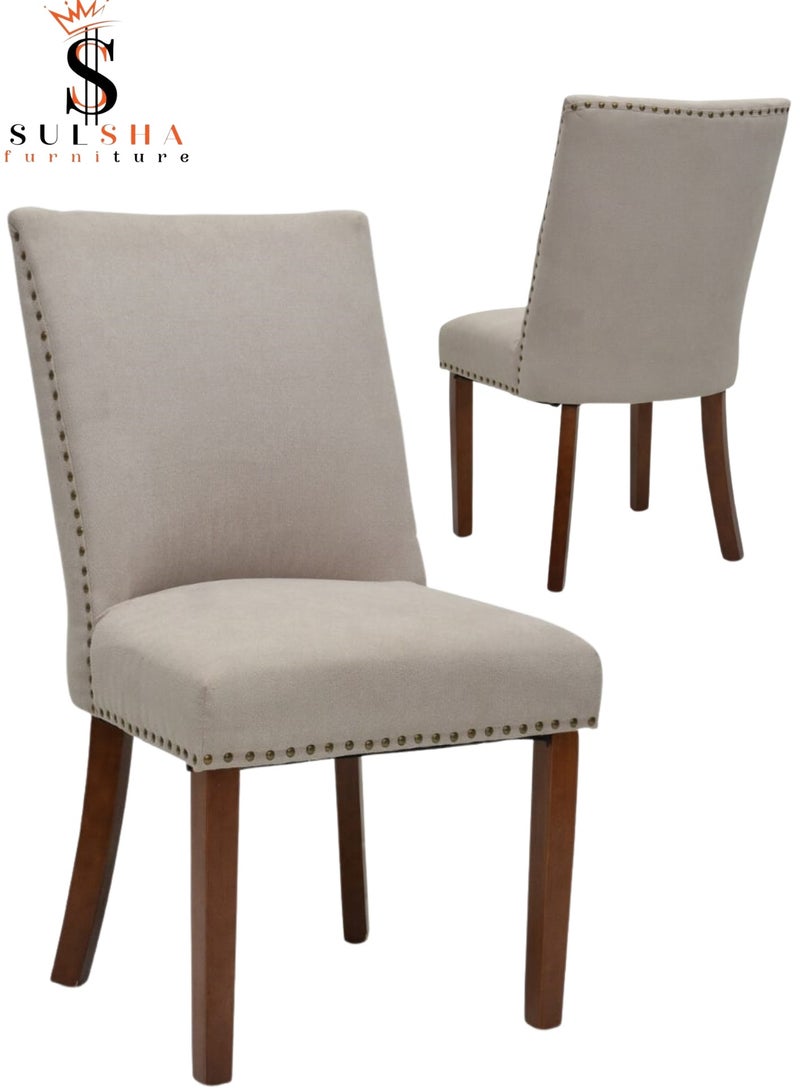 SULSHA Living Room Home Wooden Fabric Leisure Floor Accent Lounge Chair Velvet Dining Chair Kitchen Chairs with Wooden Legs Mid-Century Backrest Cushioned Velvet Chair for Dining Room - Image 3