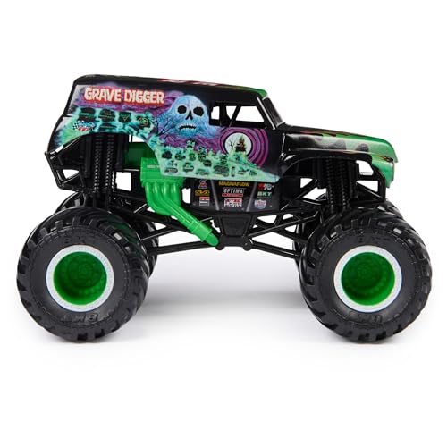 Monster Jam, Official Grave Digger Monster Truck, Collector Die-Cast Vehicle, 1:24 Scale, Kids Toys for Boys Ages 3 and up - Image 3