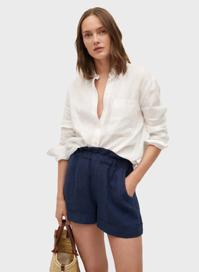 MANGO High Waist Mini Shorts
