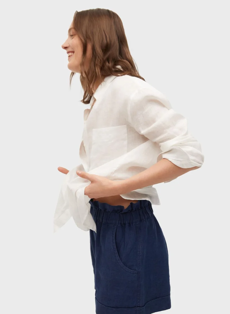 MANGO High Waist Mini Shorts