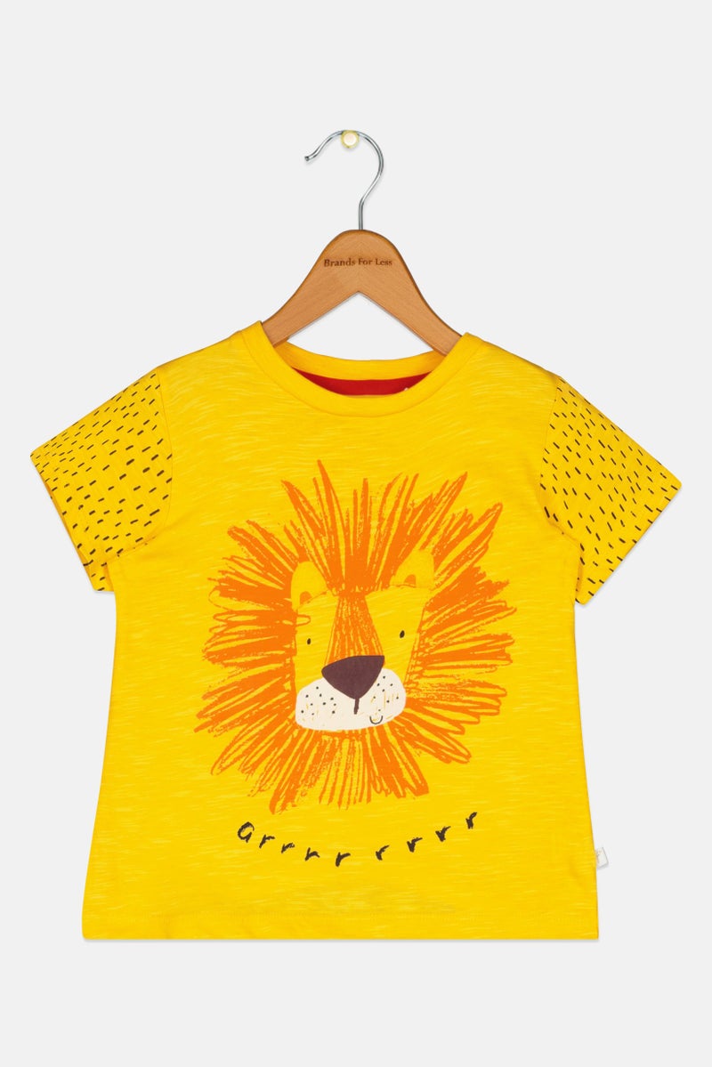 Hamleys Toddlers Boy Crew Neck Short Sleeve Graphic Print T-Shirt, Yellow - Image 2