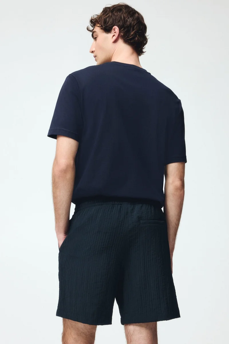 H&M  Relaxed Fit Textured shorts for Men | Best Price UAE
