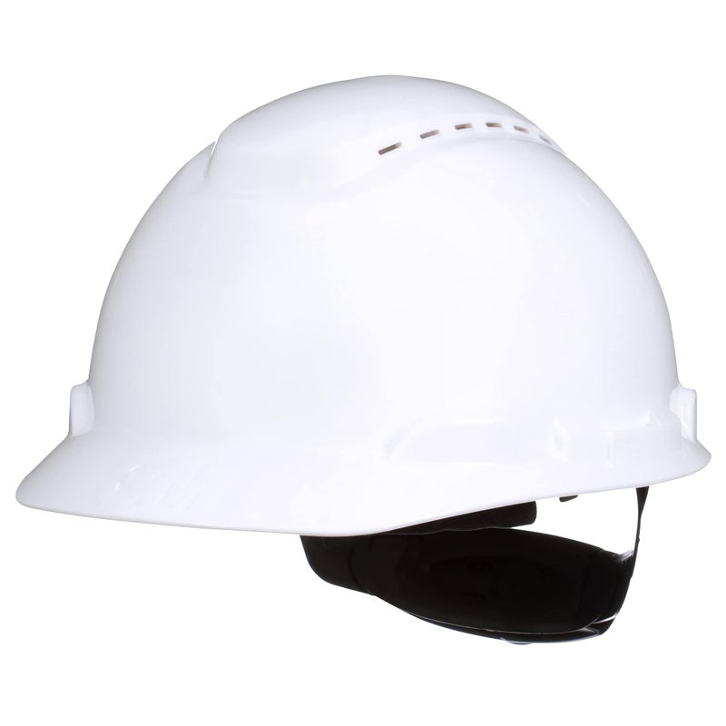 3M SecureFit Hard Hat SecureFit H-701SFV-UV, White, Vented Cap Style Safety Helmet with Uvicator Sensor, 4-Point Pressure Diffusion Ratchet Suspension, ANSI Z87.1, Medium - Image 1