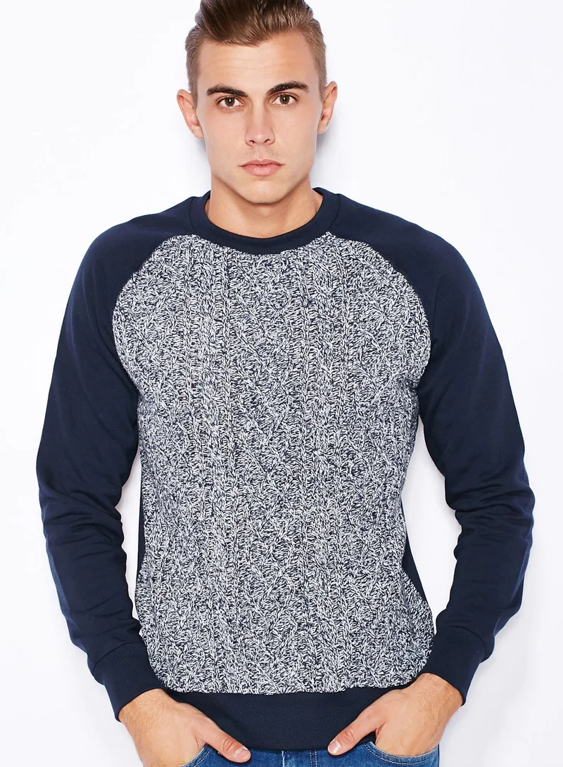 BRAVE SOUL Chopen Ribbed Cuffed Sweater
