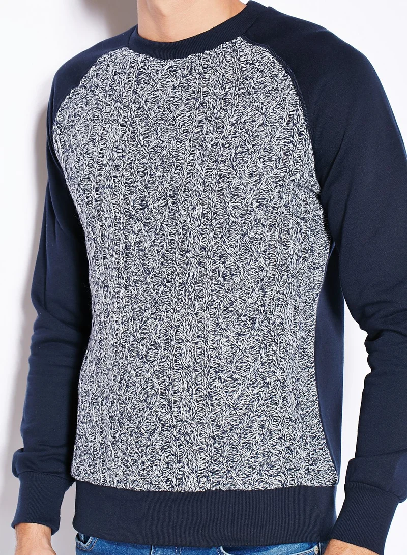 BRAVE SOUL Chopen Ribbed Cuffed Sweater