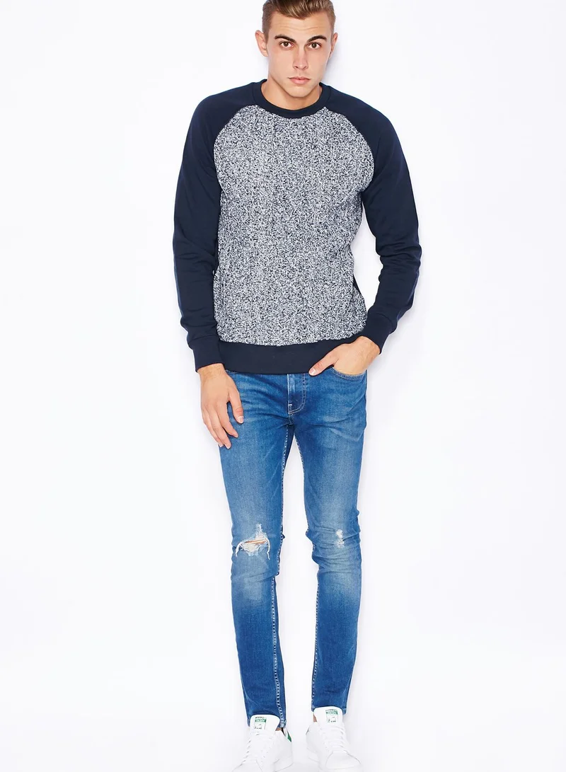 BRAVE SOUL Chopen Ribbed Cuffed Sweater