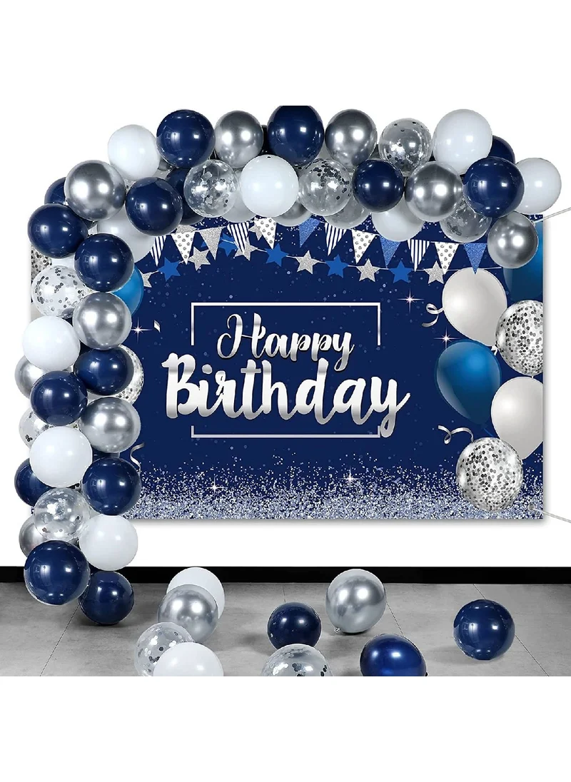 Bkmc Navy Blue Gold Balloon Arch Kit Birthday Party Decoration Party