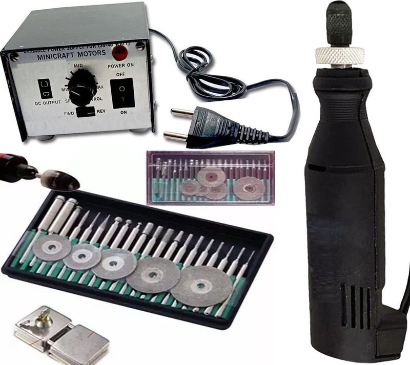 DIY Crafts DIY Crafts 45x Disc Burr Combo Diamond Tools Minicraft MachineMini Drill Machine12V Speed And Direction Control Stabilizer Elimeter Box Adjustable Speed Diamo 45x Disc Burr Combo Diamond  - Image 1