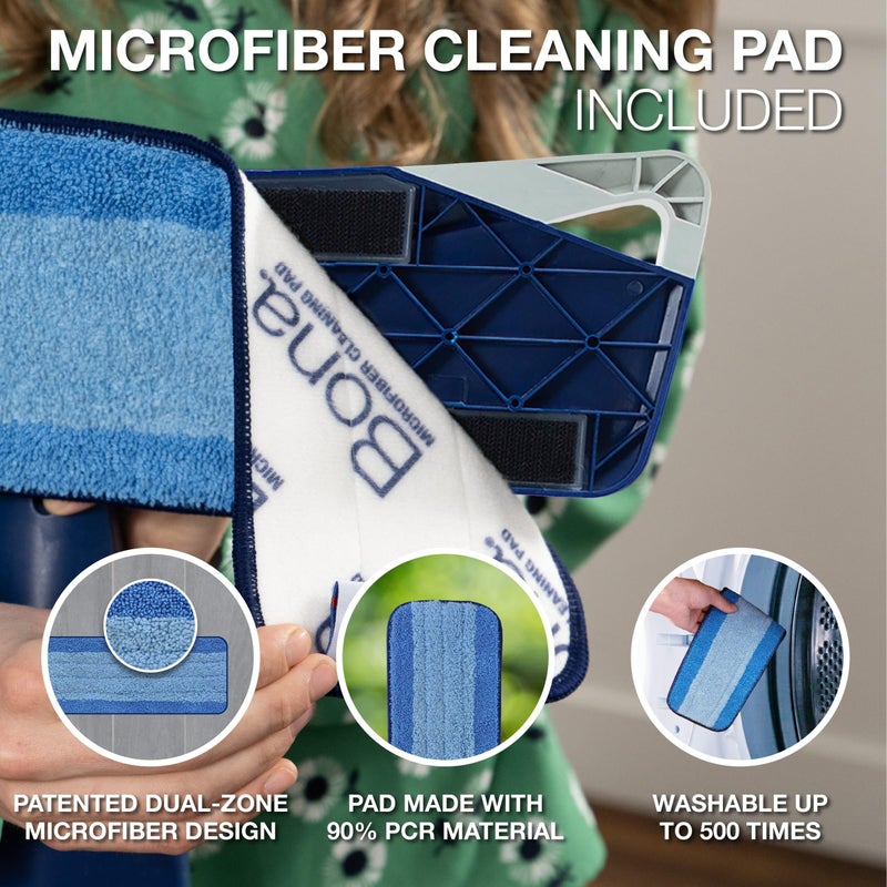 Bona Premium Motion Multi-Surface Floor Spray Mop - Includes Multi-Surface Floor Cleaning Solution and Machine Washable Microfiber Cleaning Pad - Spray Mop for Stone, Tile, Laminate, and Vinyl Floors - Image 4