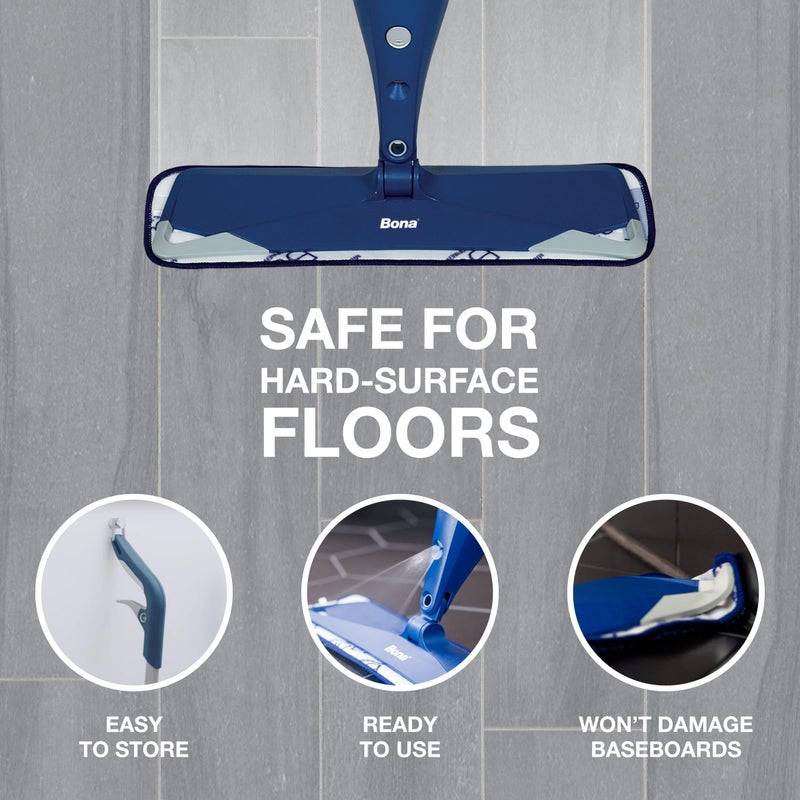 Bona Premium Motion Multi-Surface Floor Spray Mop - Includes Multi-Surface Floor Cleaning Solution and Machine Washable Microfiber Cleaning Pad - Spray Mop for Stone, Tile, Laminate, and Vinyl Floors - Image 2