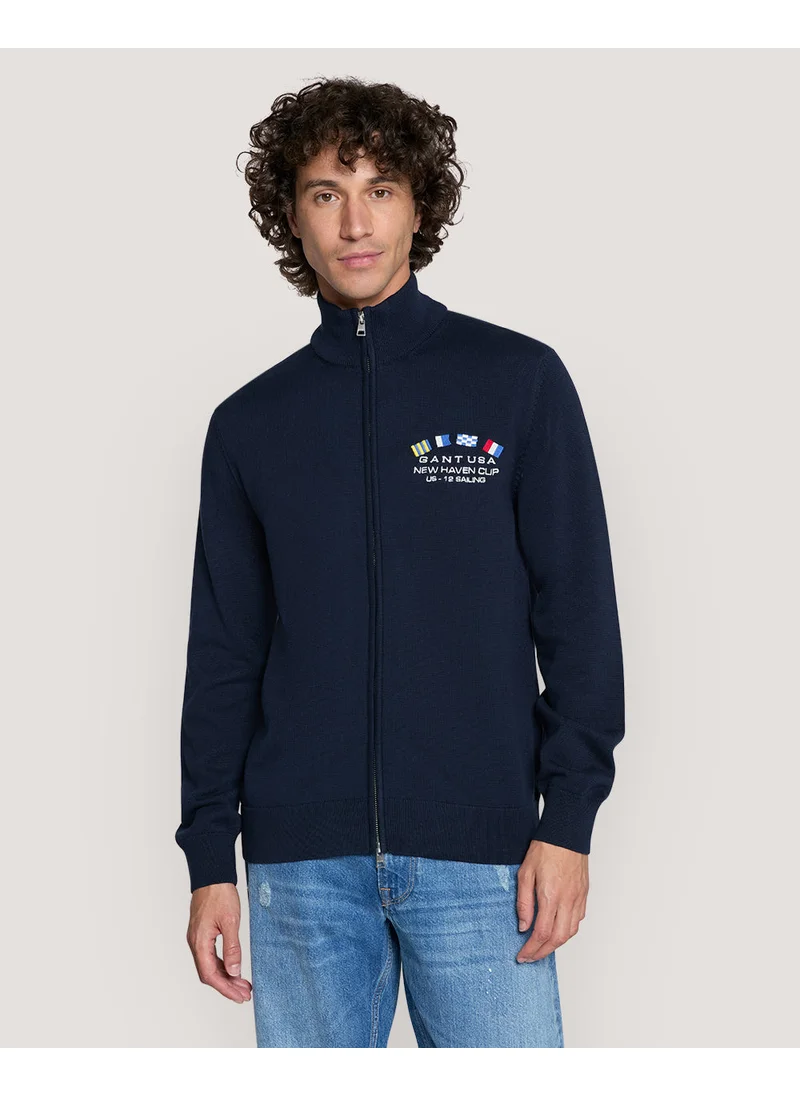 غانت Gant Nautical Flags Zip Cardigan