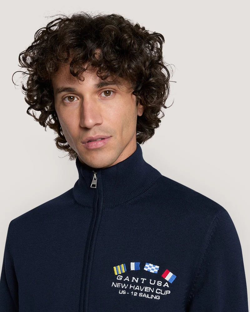 GANT  Gant Nautical Flags Zip Cardigan for Men | Best Price UAE