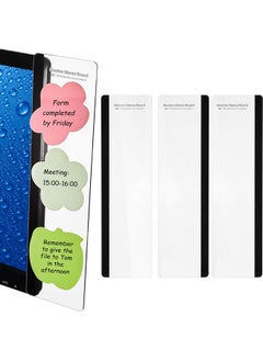 Zonon Computer Monitor Notes Monitor Message Board Screen Memo Board Monitor Memo Board Top Mount Computer Sticky Note Holder Message Memo Panel For Office Computer Screen, Left And Right(4 Pieces)  - Image 1