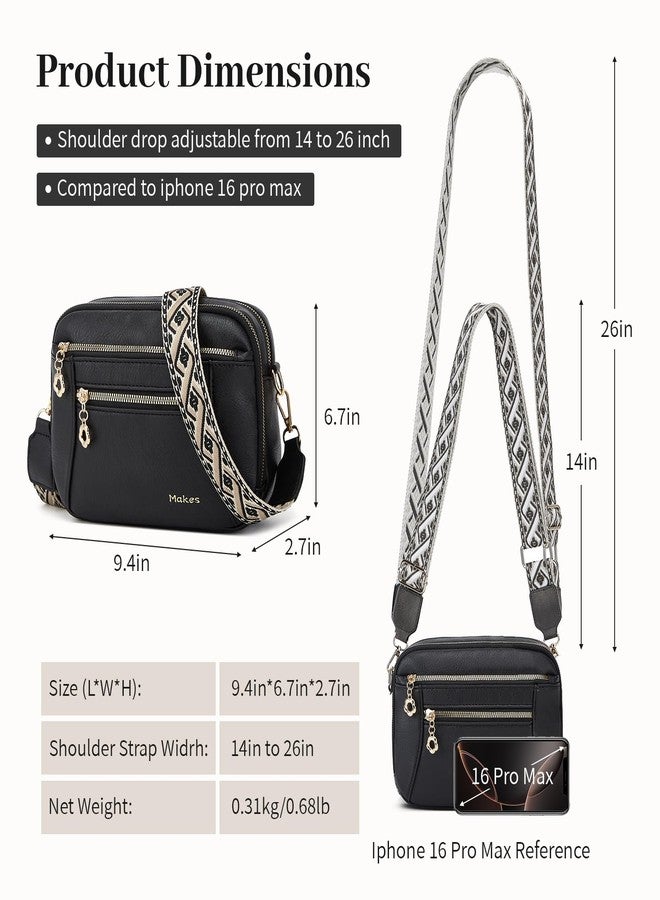 Makes Crossbody Purse for Women Small Crossbody Bags Trendy Vegan Leather with Adjustable Shoulder Straps Mothers Wife Mom Gifts - Image 5