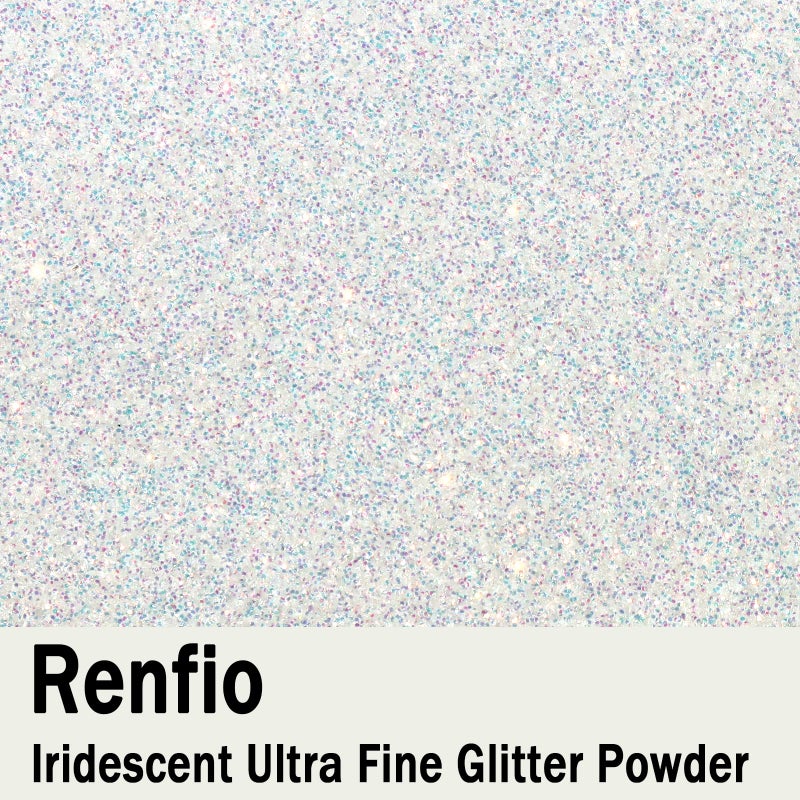 Renfio Iridescent Ultra Fine Glitter Powder Resin Supplies Glitters 1.94 Oz (55g) PET Flake Crafts Sequins 1/128" 0.008" 0.2mm Epoxy Chips Flakes for Tumblers Slime Painting - Colorful Blue - Image 2