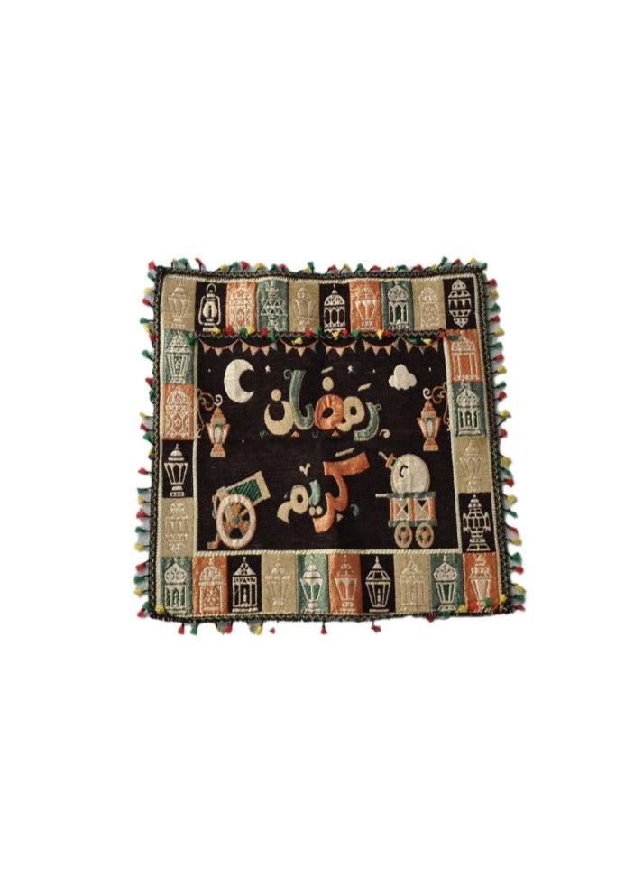 WAVY Ramadan Kareem tablecloth or wall hanging dark blue Color