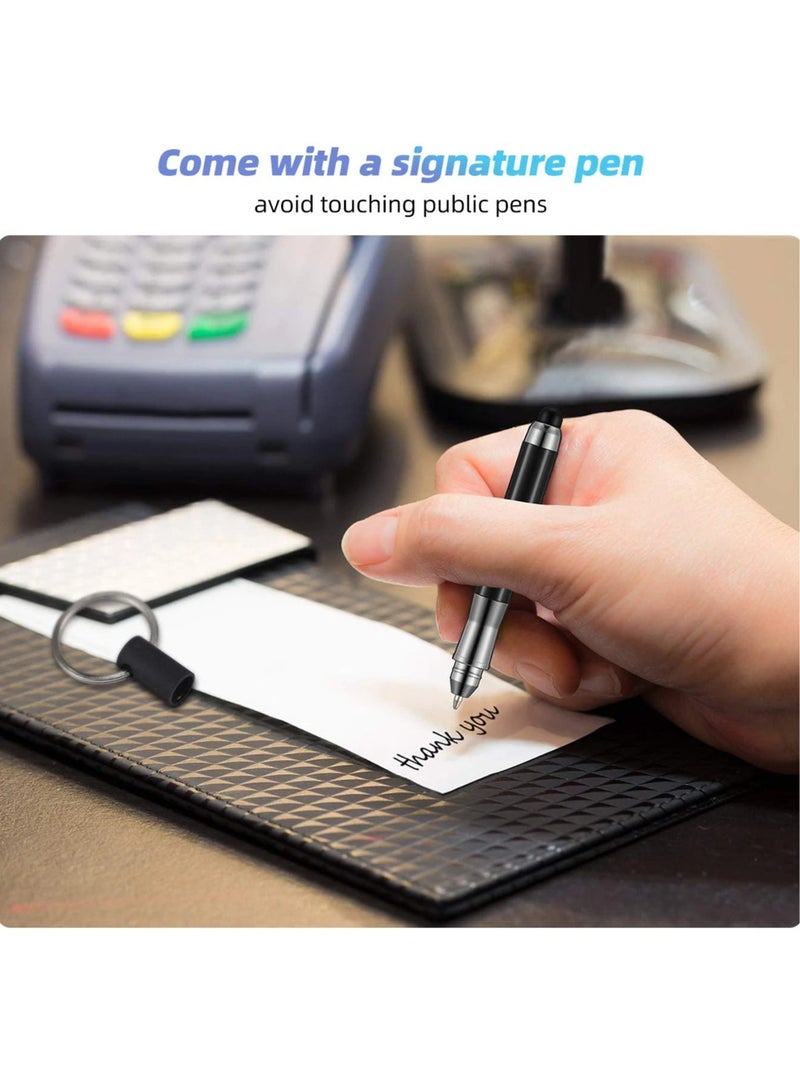 Mini Stylus Pen With Keyring, Mini 2 In 1 Touch Screen Stylus Ballpoint Pen, Lightweight And Potable Capacitive Keychain Stylus Tablet Pen For Android And IOS Phones Tablets, (1pc, Black)  - Image 3