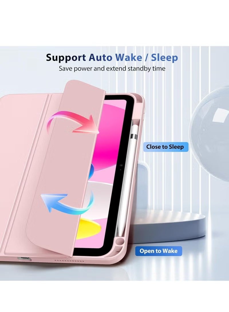 ميجوفاست حافظة لجهاز iPad (A16) الجيل الحادي عشر 11 بوصة 2025، حافظة لجهاز iPad الجيل العاشر 10.9 بوصة 2022 مع حامل قلم، غطاء حماية رفيع مع غطاء خلفي شفاف، خاصية الإيقاظ/السكون التلقائي - Image 5