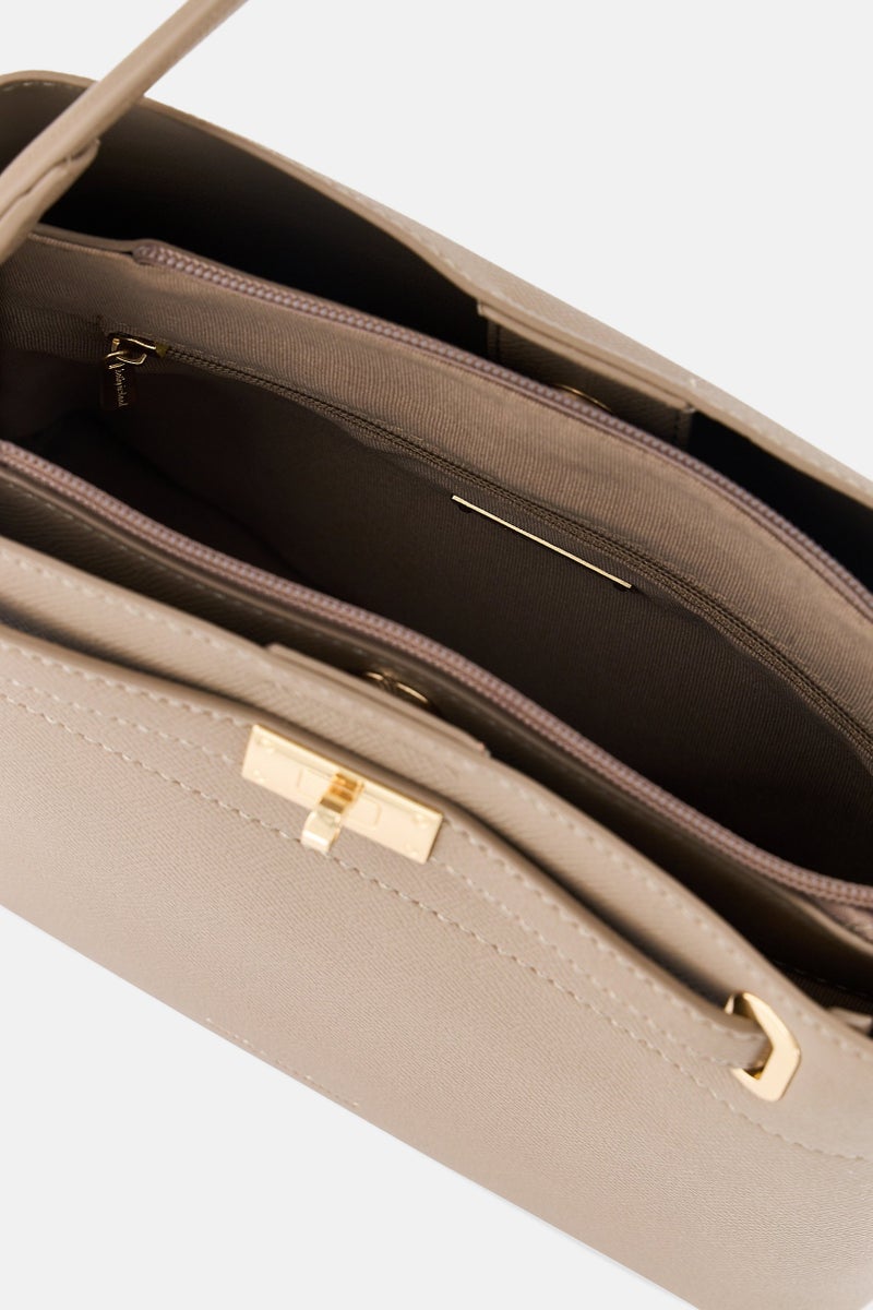 Kathy Ireland Women Brand Logo Tote Bag, Beige - Image 2