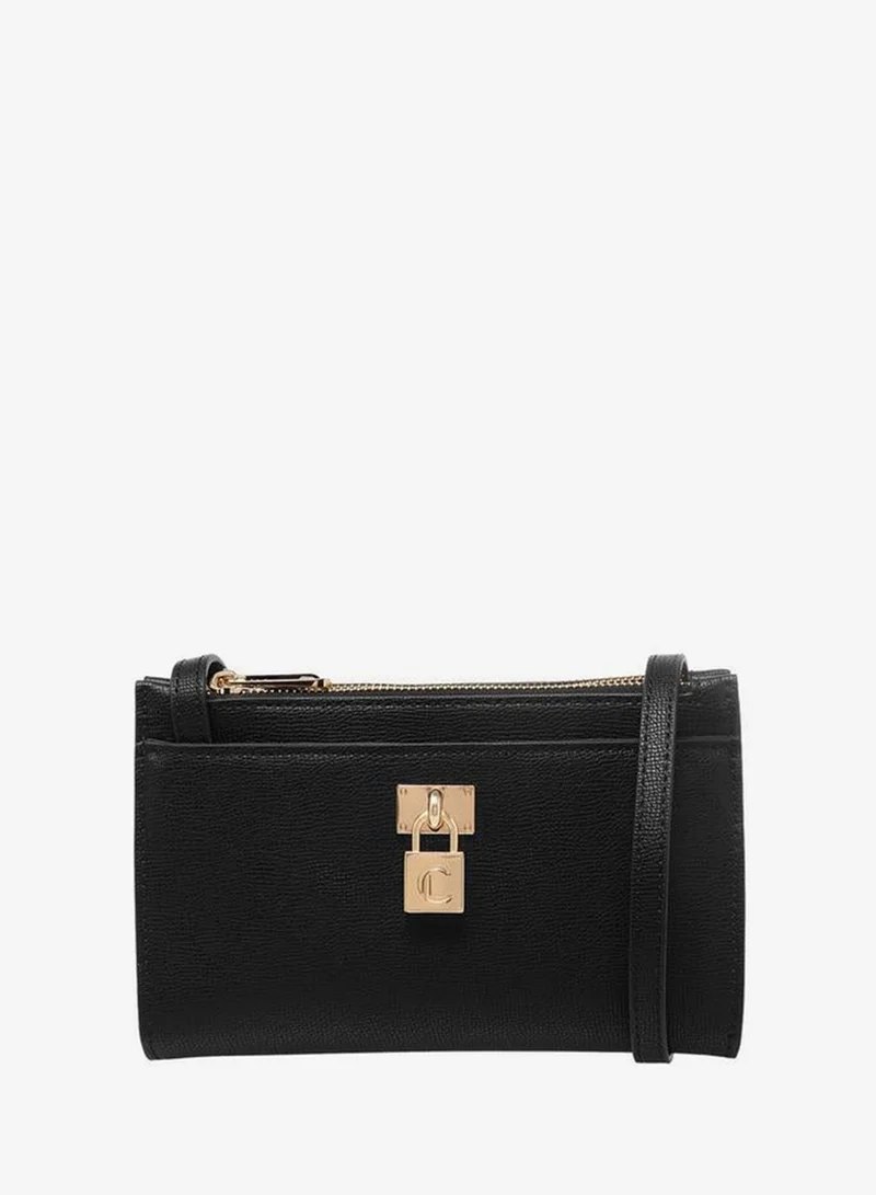 Le Confort Textured Crossbody Bag With Lock Accent