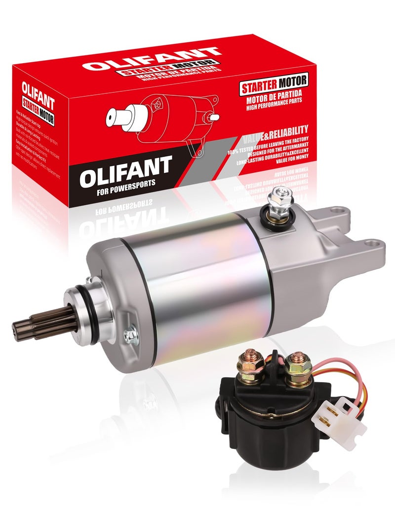 OLIFANT Starter Motor for Honda FourTrax 300 TRX300 TRX300FW ATV 1988-2000 TRX250 1987 ATC250 SX ATC 250 ES Big Red 246cc 31200-HC4-023 31200-HC4-033 SM13213 128000-4400 OLIFANT - Image 1