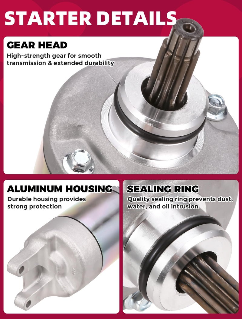 OLIFANT Starter Motor for Honda FourTrax 300 TRX300 TRX300FW ATV 1988-2000 TRX250 1987 ATC250 SX ATC 250 ES Big Red 246cc 31200-HC4-023 31200-HC4-033 SM13213 128000-4400 OLIFANT - Image 5
