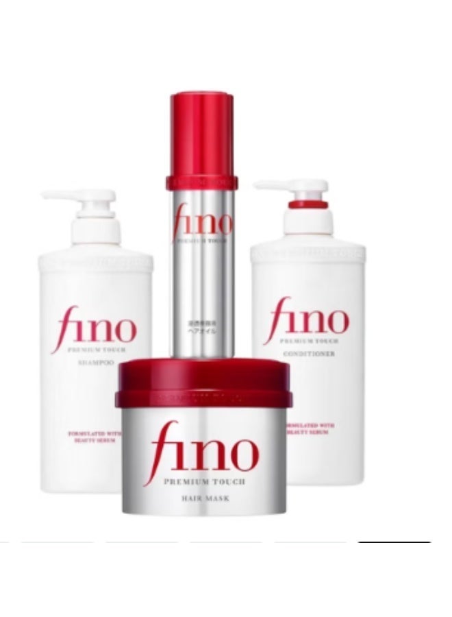Fino Premium Touch Luxury Hair Care Set - Shampoo, Conditioner, Hair Mask, and Hair Oil - Dry Damaged Repair - Image 2
