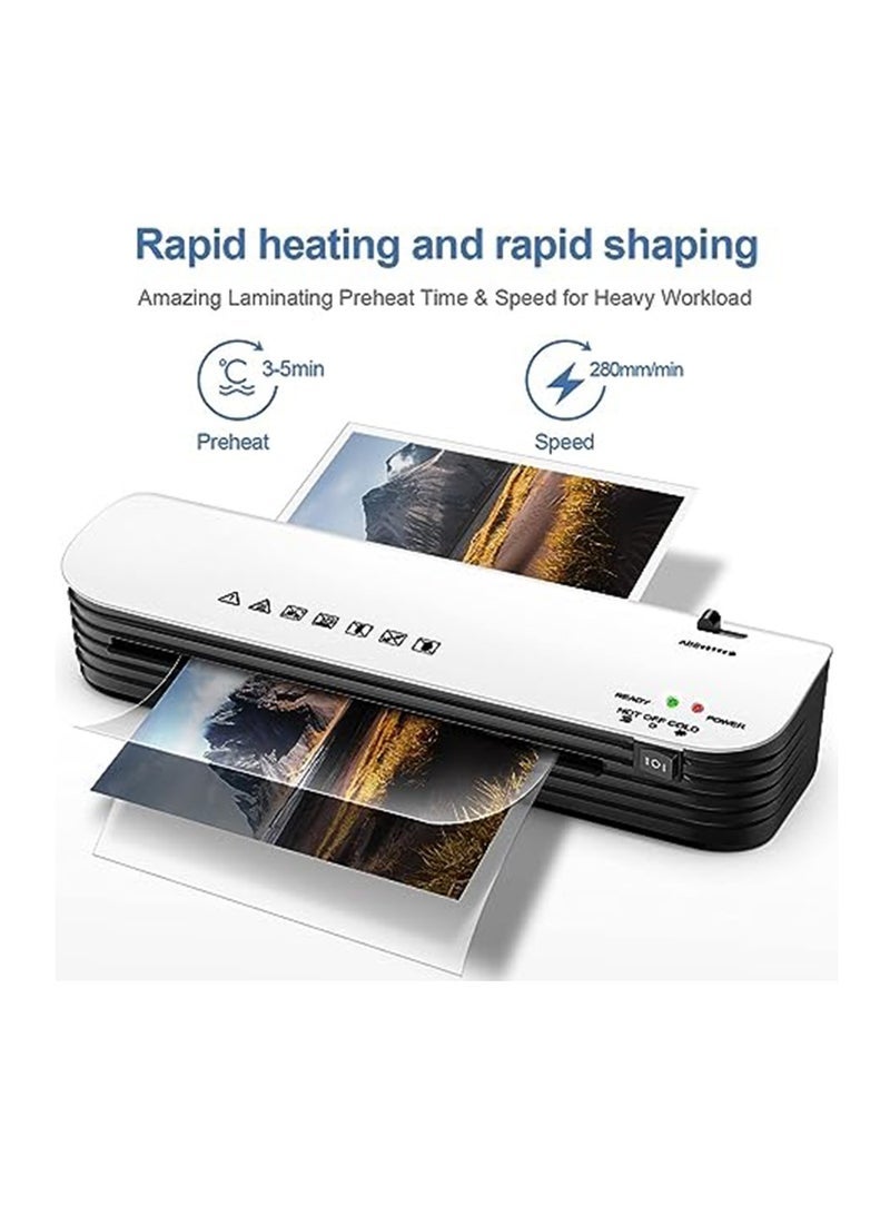 OSMILE SL299 A4 Laminator Machine Set – 4-in-1 Hot & Cold Thermal Laminator for Home, Office & School, with Paper Trimmer, Corner Rounder & 15 Pouches - Image 4