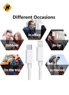 HuHa MFi Certified USB C to iPhone 12 Lightning Cable Charger,5Pack 3FT/6Foot/10Feet Rosyclo Type C Lightning Cord Support Fast Power Delivery Wire Compatible iPhone 14 Pro Max/13/11/XS/X/8  - Image 5