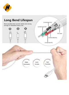 HuHa MFi Certified USB C to iPhone 12 Lightning Cable Charger,5Pack 3FT/6Foot/10Feet Rosyclo Type C Lightning Cord Support Fast Power Delivery Wire Compatible iPhone 14 Pro Max/13/11/XS/X/8  - Image 2