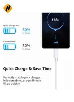 HuHa MFi Certified USB C to iPhone 12 Lightning Cable Charger,5Pack 3FT/6Foot/10Feet Rosyclo Type C Lightning Cord Support Fast Power Delivery Wire Compatible iPhone 14 Pro Max/13/11/XS/X/8  - Image 3