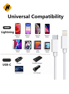 HuHa MFi Certified USB C to iPhone 12 Lightning Cable Charger,5Pack 3FT/6Foot/10Feet Rosyclo Type C Lightning Cord Support Fast Power Delivery Wire Compatible iPhone 14 Pro Max/13/11/XS/X/8  - Image 4