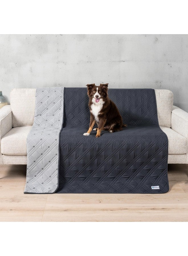 PetAmi Waterproof Couch Cover For Dogs, Waterproof Pet Blanket, Reversible Furniture Cover Sofa Protector For Pet Cat Bed, Washable Waterproof Blanket Dog Cover For Couch Seat, 68X82 Gray - Image 1