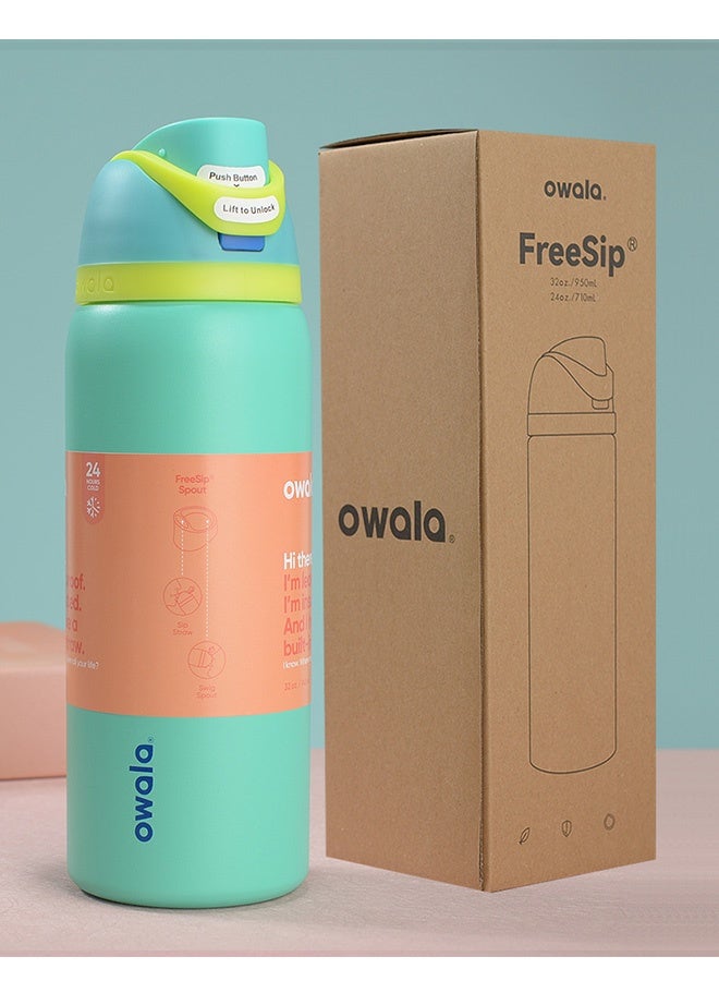 Owala FreeSip Insulated Stainless Steel Water Bottle, 32oz – With Straw for Sports & Travel - Image 1