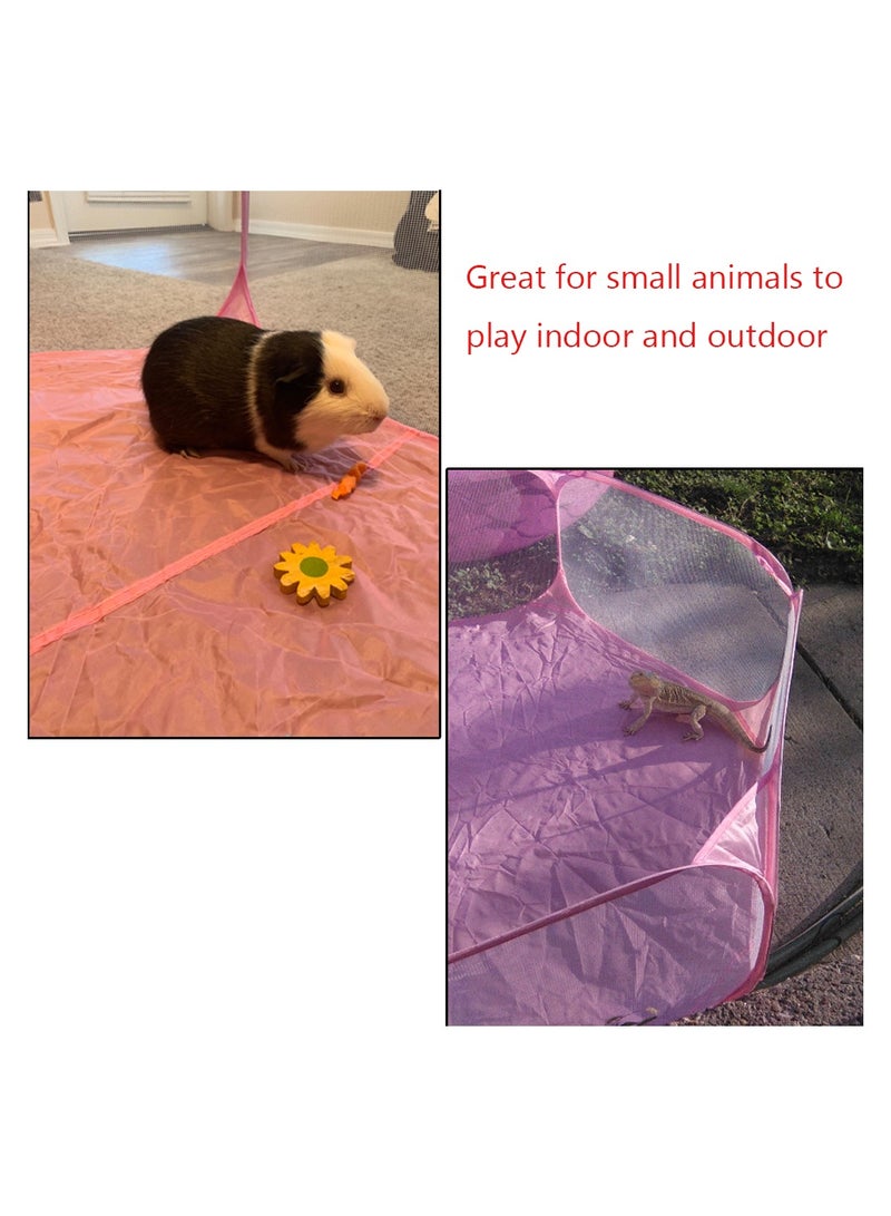 Jacone Portable Cute Pink Hexagon Children Ball Pit, Indoor and Outdoor Easy Folding Ball Play Pool Kids Toy Play Tent with Carry Tote, Balls Not Included - Image 5