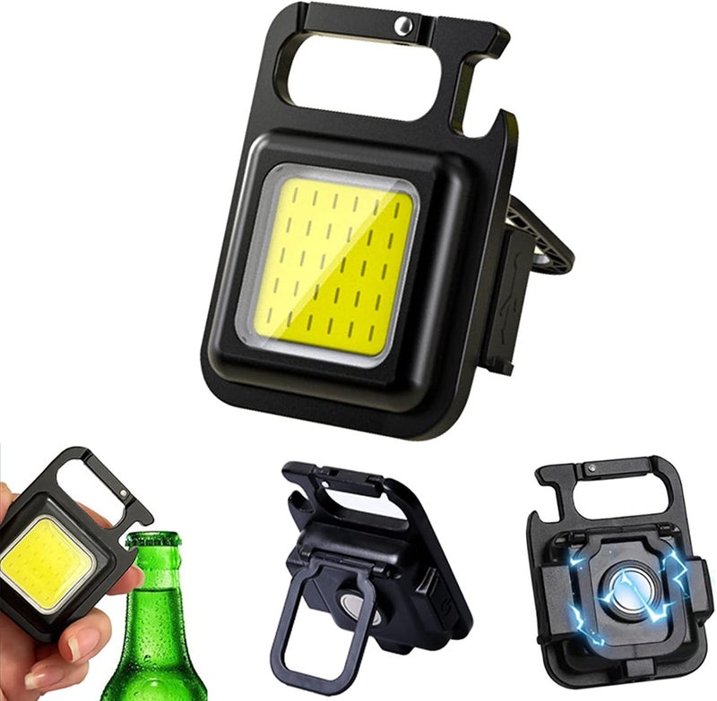 Bestrix Bestrix Mini Torch Light with Keychain Magnet Stand Waterproof Super Bright Torch Rechargeable Emergency Flashlight with Aluminum Alloy Shell for Camping Outdoor - Image 1