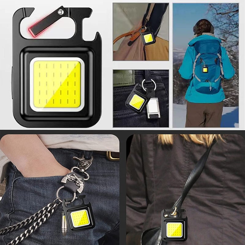 Bestrix Bestrix Mini Torch Light with Keychain Magnet Stand Waterproof Super Bright Torch Rechargeable Emergency Flashlight with Aluminum Alloy Shell for Camping Outdoor - Image 3