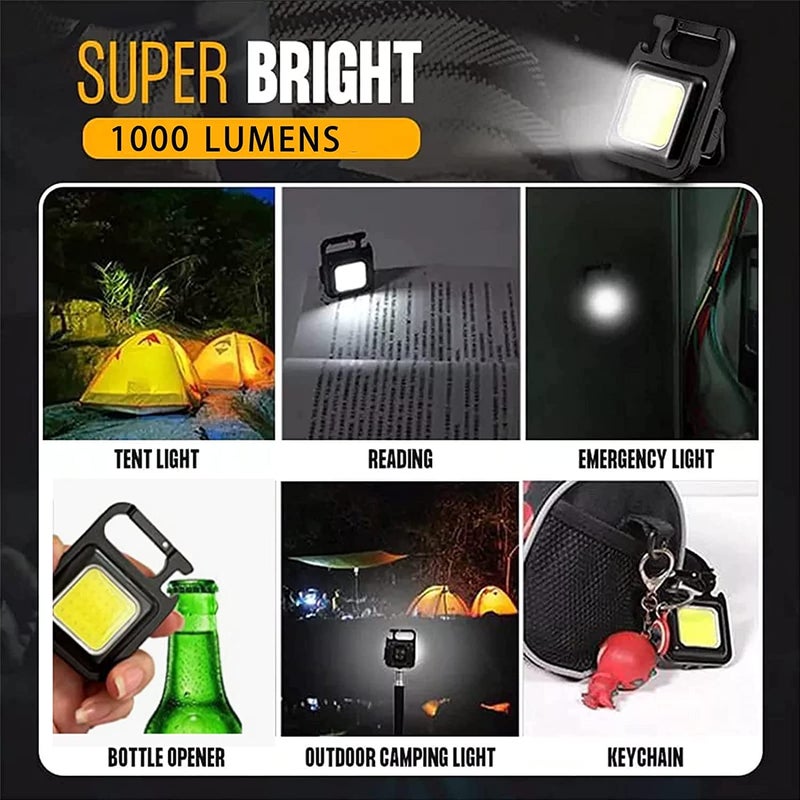 Bestrix Bestrix Mini Torch Light with Keychain Magnet Stand Waterproof Super Bright Torch Rechargeable Emergency Flashlight with Aluminum Alloy Shell for Camping Outdoor - Image 2