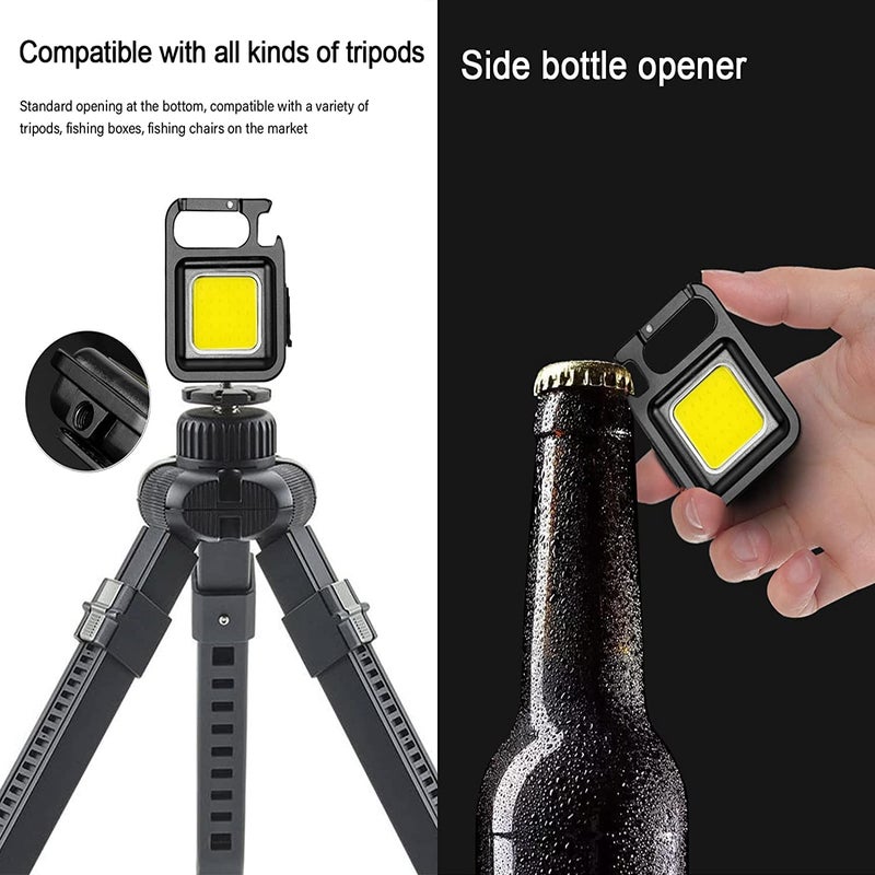 Bestrix Bestrix Mini Torch Light with Keychain Magnet Stand Waterproof Super Bright Torch Rechargeable Emergency Flashlight with Aluminum Alloy Shell for Camping Outdoor - Image 4