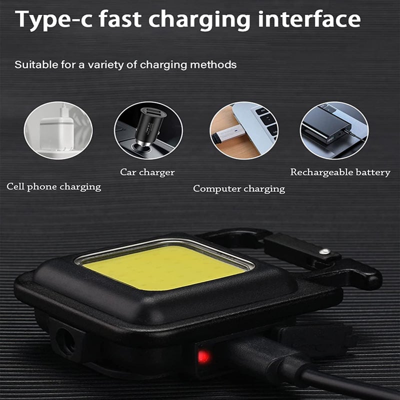 Bestrix Bestrix Mini Torch Light with Keychain Magnet Stand Waterproof Super Bright Torch Rechargeable Emergency Flashlight with Aluminum Alloy Shell for Camping Outdoor - Image 5