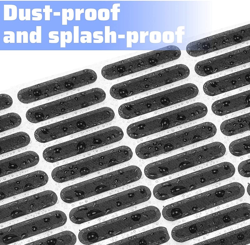 BRAINLE Mobile Phone Dustproof Net Stickers, Speaker Mesh Anti Dust Proof Adhesive Sticker for iPhone and Android Phone Speaker Dustproof Sticker(24Pack=14short+10long)(Cloth+2 C-Type Plug, Black) - Image 4