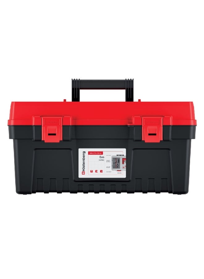 Kistenberg EVO 55 Durable Tool Box with Removable Separators Black and Red 28.6 x 27.4 x 54.8 cm KEV5530-3020 - Image 2