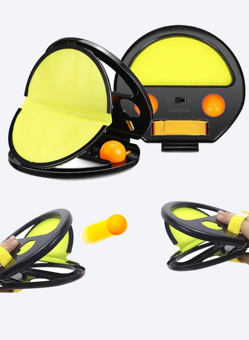 Toss and Catch Game Set, 2 catches rackets and 4 balls，Indoor Ball Catch Toy For Kids, Funny Grip Throwing Game Toy, Interactive Children Ball Catcher Set, Garden Games for Family Party Yard Home - Image 1