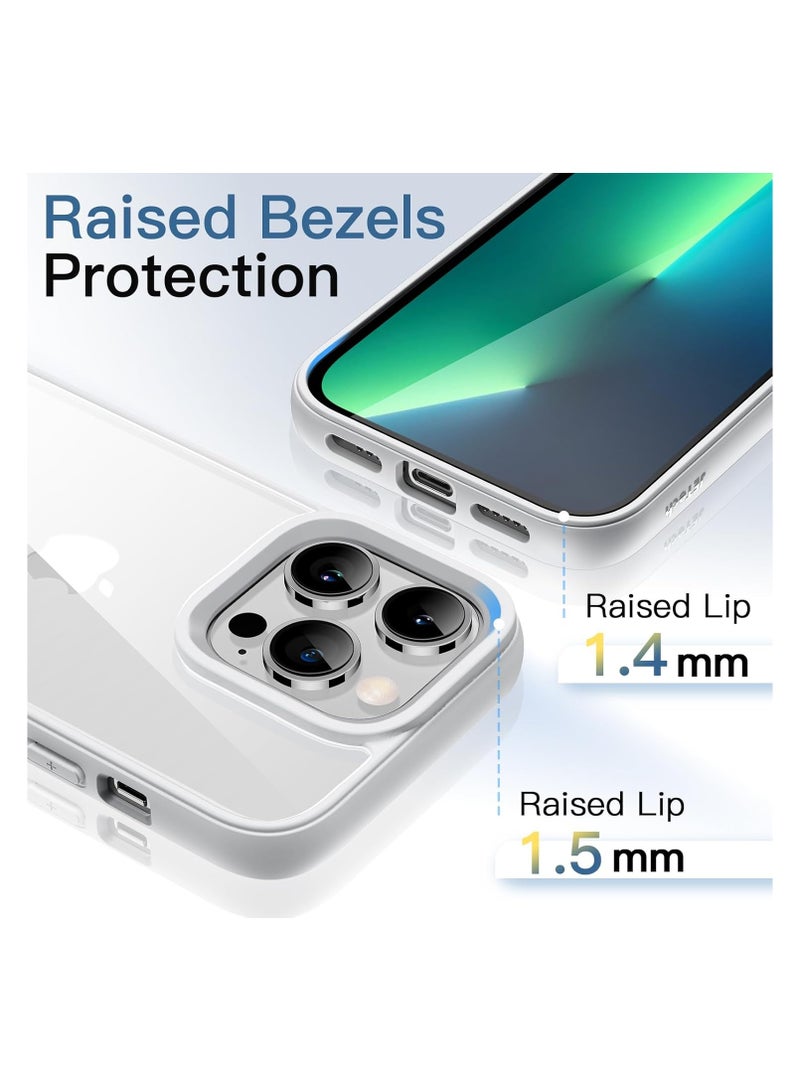 جراب لهاتف iPhone 15، غطاء ممتص للصدمات للهاتف، إطار TPU بلون سادة غير لامع، ظهر شفاف مضاد للخدش (فضي) - Image 2