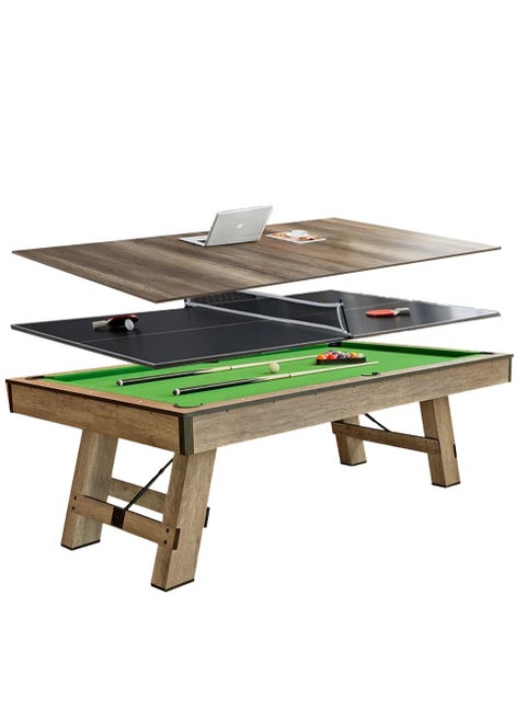 3 in 1 8ft Pool Billiard Table + HouseholdTable Tennis Table + meeting or dining table MultiFunction Game Table