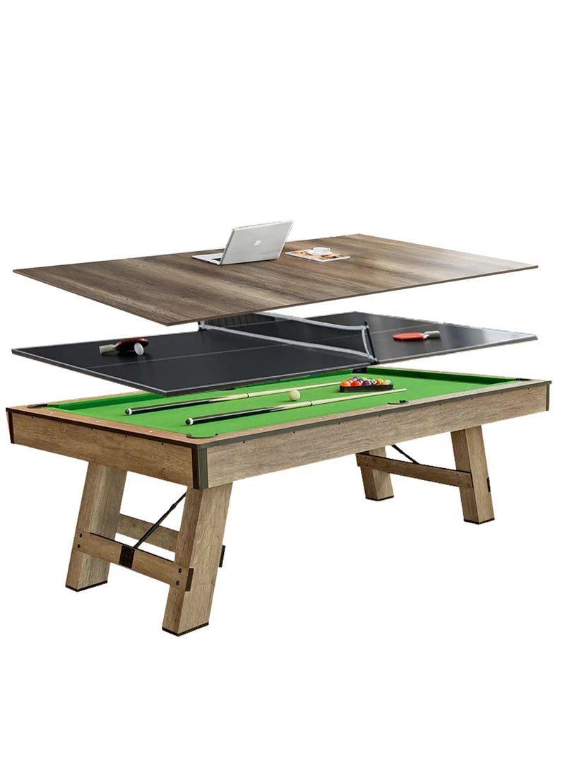 Generic 3 in 1 8ft Pool Billiard Table + HouseholdTable Tennis Table + meeting or dining table MultiFunction Game Table  - Image 1