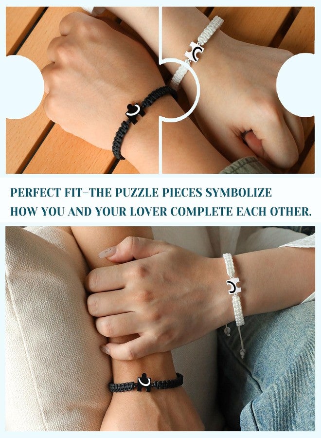 UNGENT THEM Couple Gifts Matching Couples Bracelets Long Distance Relationship Christmas Anniversary Sweetest Valentines Day Gifts for Him Her Boyfriend Girlfriend Women Men BF GF - Image 2
